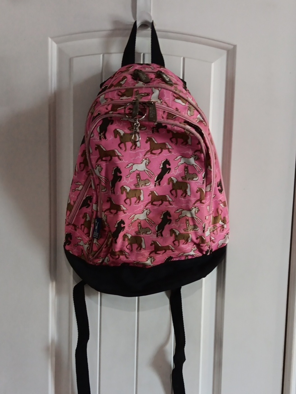 Wildkin 15" Kids School Backpack Horses In Pink Equestrian Travel Daypack